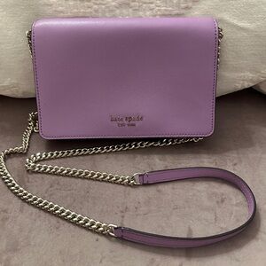 Kate Spade Spencer Purple Crossbody Bag with Chain Strap